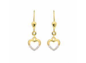 4065633243268 - Paar Ohrhänger ADELIA´S Damen Goldschmuck Ohrringe Gr Damen Gelbgold 333 goldfarben (gold) Damen Ohrhänger mit Zirkonia Goldschmuck für