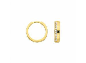 4065633243992 - Paar Creolen ADELIA´S Damen Goldschmuck Ohrringe Gr Damen Gelbgold 333 goldfarben (gold) Damen mit Zirkonia Goldschmuck für