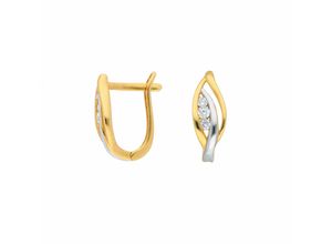 4065633244012 - Paar Creolen ADELIA´S Damen Goldschmuck Ohrringe Gr Damen Gelbgold 333 goldfarben (gold) Damen Creolen mit Zirkonia Goldschmuck für