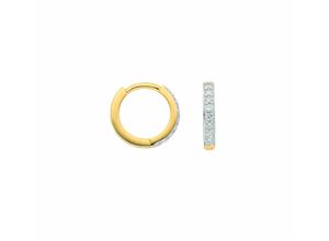 4065633244210 - Paar Creolen ADELIA´S Damen Goldschmuck Ohrringe Gr Damen Gelbgold 585 goldfarben (gold) Damen mit Zirkonia Goldschmuck für