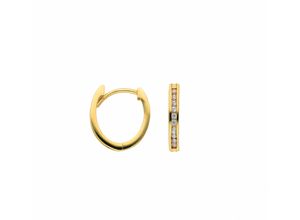 4065633244340 - Paar Creolen ADELIA´S Damen Goldschmuck Ohrringe Gr Damen Gelbgold 585 goldfarben (gold) Damen mit Zirkonia Goldschmuck für