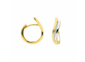 4065633244395 - Paar Creolen ADELIA´S Damen Goldschmuck Ohrringe Gr Damen Gelbgold 585 goldfarben (gold) Damen mit Zirkonia Goldschmuck für