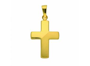 4065633254783 - Kette mit Anhänger ADELIA´S 585 Gold Kreuz Anhänger Halsketten Gr Gelbgold 585 goldfarben (gold) Damen Ketten mit Anhänger Schmuckset - Set Halskette