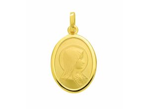 4065633255858 - Kette mit Anhänger ADELIA´S 585 Gold Madonna Halsketten Gr Gelbgold 585 goldfarben (gold) Damen Ketten mit Anhänger Schmuckset - Set Halskette