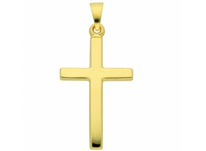 4065633258446 - Kette mit Anhänger ADELIA´S 585 Gold Kreuz Anhänger Halsketten Gr Gelbgold 585 goldfarben (gold) Damen Ketten mit Anhänger Schmuckset - Set Halskette