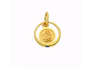 4065633261040 - Kette mit Anhänger ADELIA´S 333 Gold Taufring Safir Ø 101 mm Halsketten Gr Gelbgold 333 blau Damen Ketten mit Anhänger Schmuckset - Set Halskette