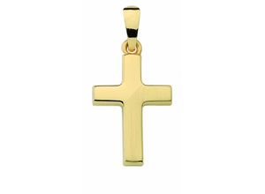 4065633261347 - Kette mit Anhänger ADELIA´S 585 Gold Kreuz Anhänger Halsketten Gr Gelbgold 585 goldfarben (gold) Damen Ketten mit Anhänger Schmuckset - Set Halskette