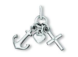 4065633530870 - Ketten-Anhänger Glaube Liebe Hoffnung Anhänger aus 925 Silber Schmuckanhänger Gr Silber 925 (Sterlingsilber) silberfarben (silber) Damen Silber Schmuck Glaube Liebe Hoffnung