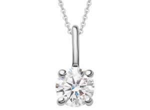 4065633533277 - Ketten-Anhänger 01 ct Diamant Brillant Anhänger aus 585 Weißgold Schmuckanhänger Gr 01 ct mit Diamant Weißgold 585-Diamanten silberfarben (silber) Damen Anhänger Gold Schmuck