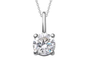 4065633533345 - Ketten-Anhänger 015 ct Diamant Brillant Anhänger aus 950 Platin Schmuckanhänger Gr 015 ct mit Diamant Platin 950 silberfarben (silber) Damen Anhänger Platin Schmuck