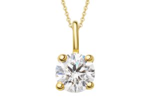 4065633533352 - Ketten-Anhänger 02 ct Diamant Brillant Anhänger aus 585 Gelbgold Schmuckanhänger Gr 02 ct mit Diamant Gelbgold 585-Diamanten goldfarben (gold) Damen Anhänger Gold Schmuck