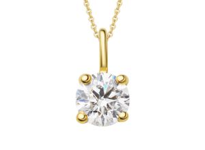 4065633533369 - Ketten-Anhänger 02 ct Diamant Brillant Anhänger aus 750 Gelbgold Schmuckanhänger Gr 02 ct mit Diamant Gelbgold 750-Diamanten goldfarben (gold) Damen Anhänger Gold Schmuck