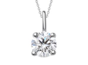 4065633533390 - Ketten-Anhänger 02 ct Diamant Brillant Anhänger aus 950 Platin Schmuckanhänger Gr 02 ct mit Diamant Platin 950 silberfarben (silber) Damen Anhänger Platin Schmuck