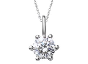 4065633533680 - Ketten-Anhänger 01 ct Diamant Brillant Anhänger aus 750 Weißgold Schmuckanhänger Gr 01 ct Weißgold 750-Diamanten silberfarben (silber) Damen Anhänger Gold Schmuck