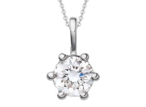 4065633533727 - Ketten-Anhänger 02 ct Diamant Brillant Anhänger aus 585 Weißgold Schmuckanhänger Gr 02 ct Weißgold 585-Diamanten silberfarben (silber) Damen Anhänger Gold Schmuck