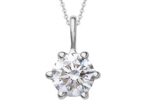 4065633533772 - Ketten-Anhänger 025 ct Diamant Brillant Anhänger aus 585 Weißgold Schmuckanhänger Gr 025 ct Weißgold 585-Diamanten silberfarben (silber) Damen Anhänger Gold Schmuck