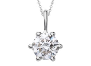 4065633533789 - Ketten-Anhänger 025 ct Diamant Brillant Anhänger aus 750 Weißgold Schmuckanhänger Gr 025 ct Weißgold 750-Diamanten silberfarben (silber) Damen Anhänger Gold Schmuck