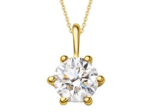 4065633533819 - Ketten-Anhänger 03 ct Diamant Brillant Anhänger aus 750 Gelbgold Schmuckanhänger Gr 03 ct Gelbgold 750-Diamanten goldfarben (gold) Damen Anhänger Gold Schmuck