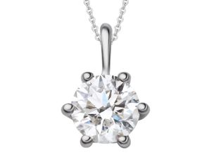 4065633533826 - Ketten-Anhänger 03 ct Diamant Brillant Anhänger aus 585 Weißgold Schmuckanhänger Gr 03 ct Weißgold 585-Diamanten silberfarben (silber) Damen Anhänger