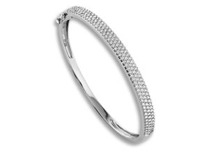 4065633534939 - Silberarmband Zirkonia Armreif aus 925 Silber Armbänder Gr Silber 925 (Sterlingsilber) silberfarben (silber) Damen Armbänder Silber Schmuck