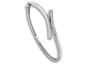 4065633534946 - Silberarmband Zirkonia Armreif aus 925 Silber Armbänder Gr Silber 925 (Sterlingsilber) silberfarben (silber) Damen Armbänder Silber Schmuck