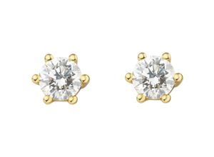 4065633535615 - Paar Ohrhänger 03 ct Diamant Brillant Ohrringe Ohrstecker aus 585 Gelbgold Gr Damen 03 ct Diamanten goldfarben (gold) Damen Ohrhänger Gold Schmuck