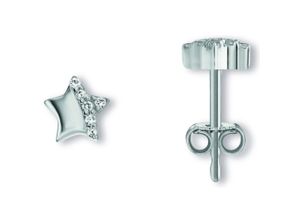4065633535677 - Paar Ohrhänger Zirkonia Stern Ohrringe Ohrstecker aus 925 Silber Gr Kinder Silber 925 (Sterlingsilber) silberfarben (silber) Damen Silber Schmuck Stern