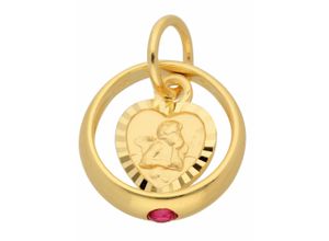 4065633587522 - Ketten-Anhänger ADELIA´S 333 Gold Anhänger Taufring mit Rubin Ø 106 mm Schmuckanhänger Gr Gelbgold 333 rot Damen Anhänger 333 Gold mit Rubin Goldschmuck für 4065633587522 - Ketten-Anhänger ADELIA´S 333 Gold Anhänger Taufring mit Rubin Ø 106 mm Schmuckanhänger Gr Gelbgold 333 rot Damen Anhänger 333 Gold mit Rubin Goldschmuck für