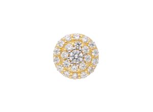 4065633589946 - Ketten-Anhänger ADELIA´S 333 Gold Anhänger mit Zirkonia Schmuckanhänger Gr mit Zirkonia Weißgold 333 goldfarben (gold) Damen Anhänger 333 Gold mit Zirkonia Goldschmuck für