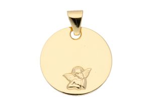 4065633592137 - Ketten-Anhänger ADELIA´S 333 Gold Anhänger Amor Ø 12 mm Schmuckanhänger Gr Gelbgold 333 goldfarben (gold) Damen Anhänger 333 Gold Goldschmuck für