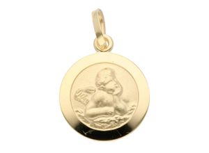 4065633592625 - Ketten-Anhänger ADELIA´S 585 Gold Anhänger Amor Ø 12 mm Schmuckanhänger Gr Gelbgold 585 goldfarben (gold) Damen Anhänger 585 Gold Goldschmuck für