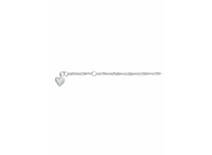 4065633602485 - Fußkette ADELIA´S 925 Silber Singapur Fußkettchen mit Zirkonia 25 cm Gr Silber 925 (Sterlingsilber) silberfarben (silber) Damen 25 cm 925 Sterling Silber mit Zirkonia Silberschmuck für