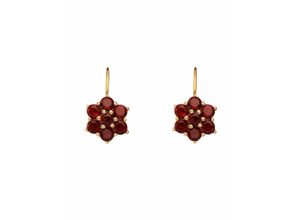 4065633602829 - Paar Ohrhänger ADELIA´S 1 333 Gold Boutons mit Granat Ohrringe Gr Damen Gelbgold 333 rot Damen Ohrhänger 333 Gold mit Granat Goldschmuck für