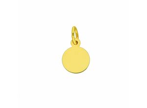 4065633603451 - Ketten-Anhänger ADELIA´S 333 Gold Gravurplatte Anhänger Ø 8 mm Schmuckanhänger Gr Gelbgold 333 goldfarben (gold) Damen Anhänger Goldschmuck für