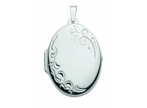 4065633615379 - Ketten-Anhänger ADELIA´S 925 Silber Medaillon Anhänger Schmuckanhänger Gr Silber 925 (Sterlingsilber) silberfarben (silber) Damen Anhänger 925 Sterling Silber Silberschmuck für