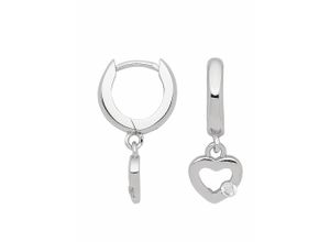 4065633616963 - Paar Ohrhänger ADELIA´S 1 925 Silber Ohrringe   Creolen mit Zirkonia Ø 117 mm Gr Damen Silber 925 (Sterlingsilber) silberfarben (silber) Damen 925 Sterling Silber mit Zirkonia Silberschmuck für