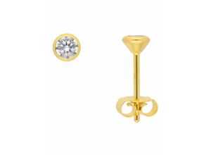 4065633617687 - Paar Ohrhänger ADELIA´S 1 333 Gold Ohrringe   Ohrstecker mit Zirkonia Ø 4 mm Gr Damen Gelbgold 333 goldfarben (gold) Damen 333 Gold mit Zirkonia Goldschmuck für