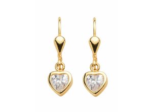 4065633618066 - Paar Ohrhänger ADELIA´S 1 333 Gold Ohrringe   Herz mit Zirkonia Gr Damen Gelbgold 333 goldfarben (gold) Damen Ohrhänger 333 Gold mit Zirkonia Goldschmuck für