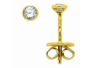 4065633618608 - Paar Ohrhänger ADELIA´S Ohrringe Gr Damen 015 ct VVS = sehr sehr kleine Einschlüsse Gelbgold 585 goldfarben (gold) Damen Ohrhänger mit Diamant Brillant Goldschmuck für