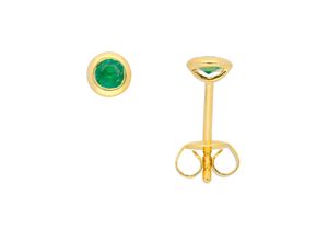 4065633618981 - Paar Ohrhänger ADELIA´S 1 585 Gold Ohrringe   Ohrstecker mit Smaragd Gr Damen Gelbgold 585 grün Damen Ohrhänger 585 Gold mit Smaragd Goldschmuck für