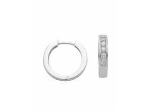 4065633619261 - Paar Ohrhänger ADELIA´S 1 925 Silber Ohrringe   Creolen mit Zirkonia Ø 17 mm Gr Damen Silber 925 (Sterlingsilber) silberfarben (silber) Damen 925 Sterling Silber mit Zirkonia Silberschmuck für