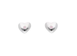 4065633620625 - Paar Ohrhänger ADELIA´S 1 925 Silber Ohrringe   Ohrstecker Herz mit Zirkonia Gr Damen Silber 925 (Sterlingsilber) rosa (rose) Damen 925 Sterling Silber mit Zirkonia Silberschmuck für