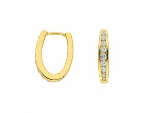 4065633620939 - Paar Ohrhänger ADELIA´S 1 333 Gold Ohrringe   Creolen mit Zirkonia Gr Damen Gelbgold 333 goldfarben (gold) Damen Ohrhänger 333 Gold mit Zirkonia Goldschmuck für