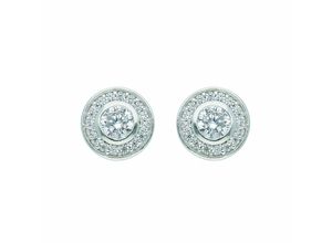 4065633622018 - Paar Ohrhänger ADELIA´S 1 925 Silber Ohrringe   Ohrstecker mit Zirkonia Ø 65 mm Gr Damen Silber 925 (Sterlingsilber) silberfarben (silber) Damen mit Zirkonia Silberschmuck für