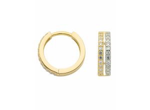 4065633623060 - Paar Ohrhänger ADELIA´S 1 333 Gold Ohrringe   Creolen mit Zirkonia Gr Damen Gelbgold 333 goldfarben (gold) Damen Ohrhänger 333 Gold mit Zirkonia Goldschmuck für