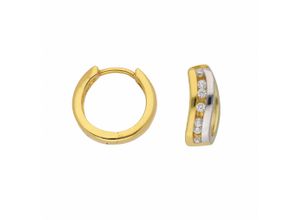 4065633623282 - Paar Ohrhänger ADELIA´S 1 333 Gold Ohrringe   Creolen mit Zirkonia Gr Damen Gelbgold 333 goldfarben (gold) Damen Ohrhänger 333 Gold mit Zirkonia Goldschmuck für