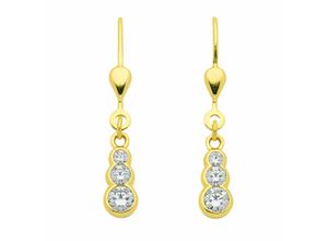 4065633623558 - Paar Ohrhänger ADELIA´S 1 333 Gold Ohrringe   mit Zirkonia Gr Damen Gelbgold 333 goldfarben (gold) Damen Ohrhänger 333 Gold mit Zirkonia Goldschmuck für