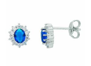 4065633623855 - Paar Ohrhänger ADELIA´S 1 925 Silber Ohrringe   Ohrstecker mit Zirkonia Gr Damen Silber 925 (Sterlingsilber) blau Damen Ohrhänger mit Zirkonia Silberschmuck für