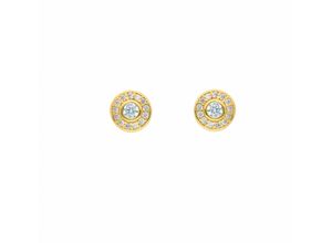 4065633624388 - Paar Ohrhänger ADELIA´S 1 585 Gold Ohrringe   Ohrstecker mit Zirkonia Ø 71 mm Gr Damen Gelbgold 585 goldfarben (gold) Damen Ohrhänger mit Zirkonia Goldschmuck für