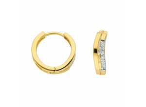 4065633624531 - Paar Ohrhänger ADELIA´S 1 585 Gold Ohrringe   Creolen mit Zirkonia Gr Damen Gelbgold 585 goldfarben (gold) Damen Ohrhänger mit Zirkonia Goldschmuck für